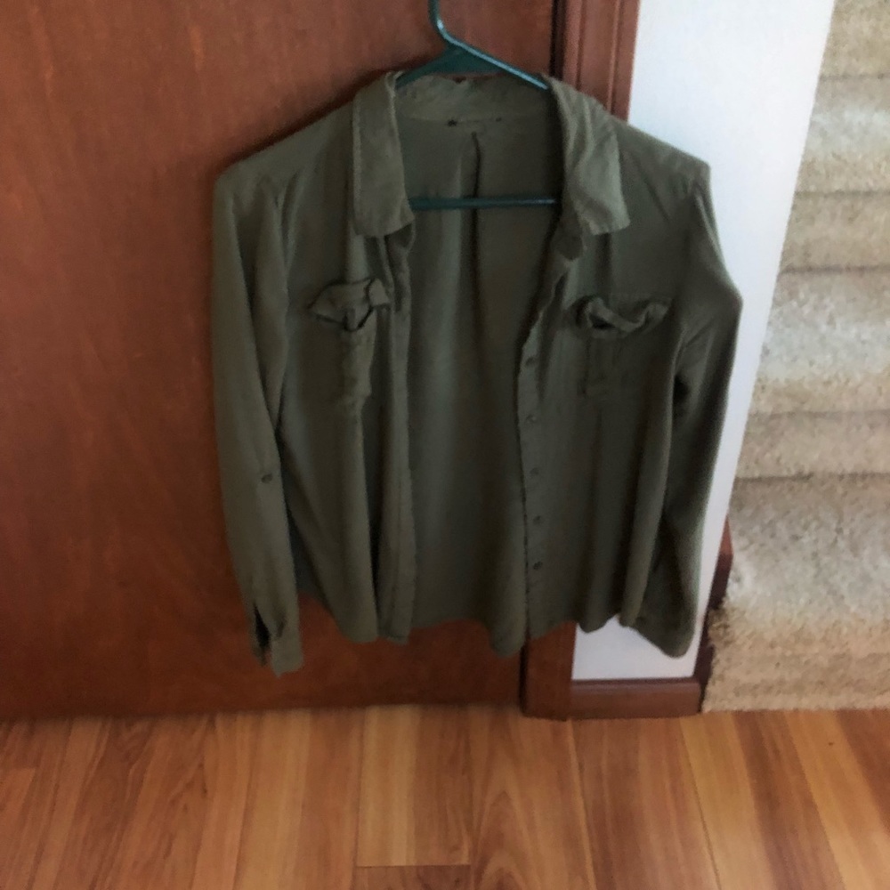Olive button up